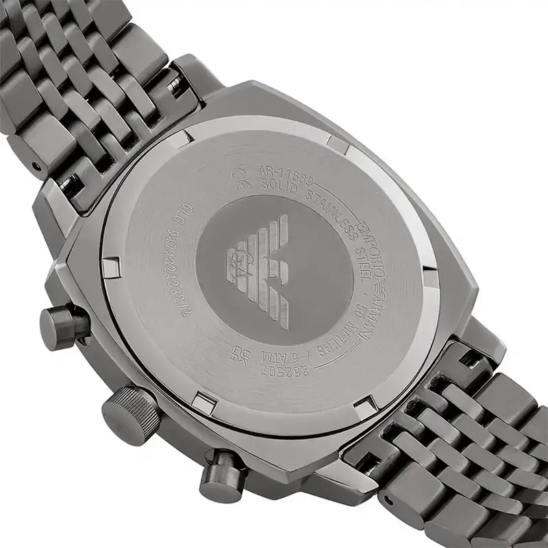 Emporio Armani Aviator Green Dial Rectangular Men's Watch- AR11689